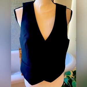 J Crew Tollegno 1900 black vest size 10